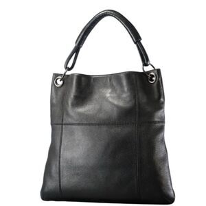 BOTTEGA VENETA Black Leather One Shoulder HoboTote Bag Auth